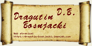 Dragutin Bošnjački vizit kartica